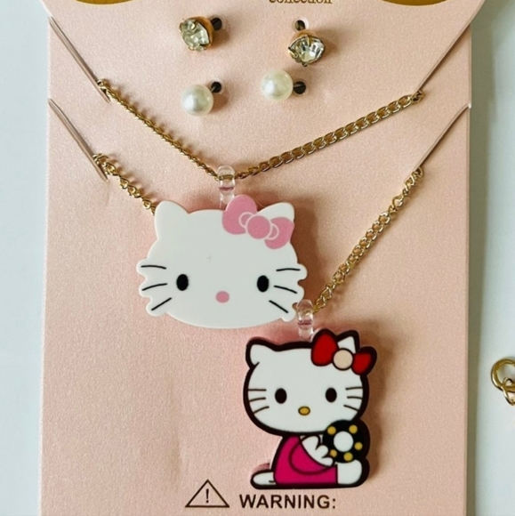 Hello Kitty Necklace Earrings Set - Picture 2 of 4